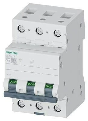 Siemens - 3P 63A 6kA C Serisi Trifaze Anahtarlı Otomatik Sigorta 5SL6363-7 ürün görseli 1