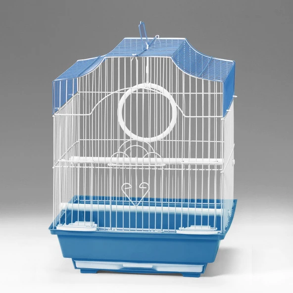 Qh Pet Kuş Kafesi 30x23x39 cm Mavi  H89102-R Kanarya Muhabbet Kuşu için ürün görseli 1