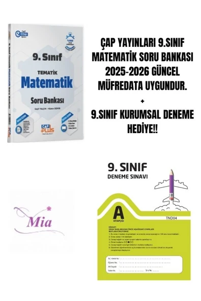 ÇAP YAYINLARI 9.SINIF MATEMATİK SORU BANKASI HEDİYELİ ürün görseli 1