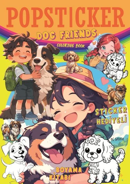 Dog Friends Boyama Kitabı Popsticker ürün görseli 1