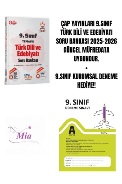 ÇAP YAYINLARI 9.SINIF TÜRK DİLİ VE EDEBİYATI SORU BANKASI HEDİYELİ ürün görseli 1
