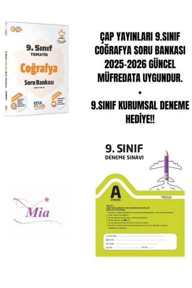 ÇAP YAYINLARI 9.SINIF COĞRAFYA SORU BANKASI HEDİYELİ ürün görseli 1