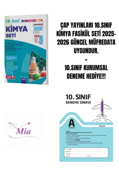 ÇAP YAYINLARI 10.SINIF KİMYA FASİKÜL SETİ HEDİYELİ ürün görseli 1