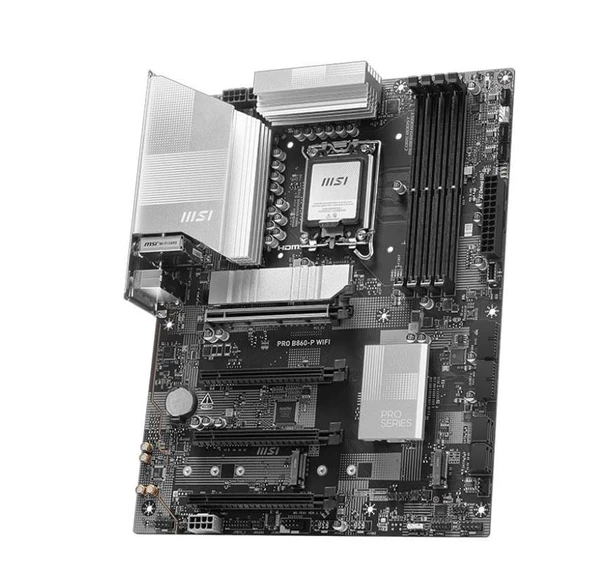 MSI PRO B860-P WIFI SOKET 1851 DDR5 8600MHZ(OC) 3xM.2 1x TB4 HDMI DISPLAY 5G LAN WIFI 7 ATX ürün görseli 1