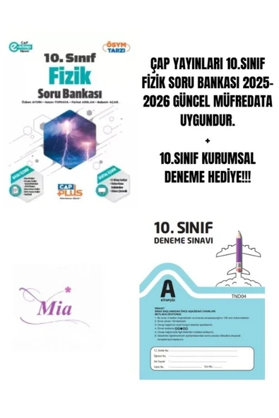 ÇAP YAYINLARI 10.SINIF FİZİK SORU BANKASI HEDİYELİ ürün görseli 1