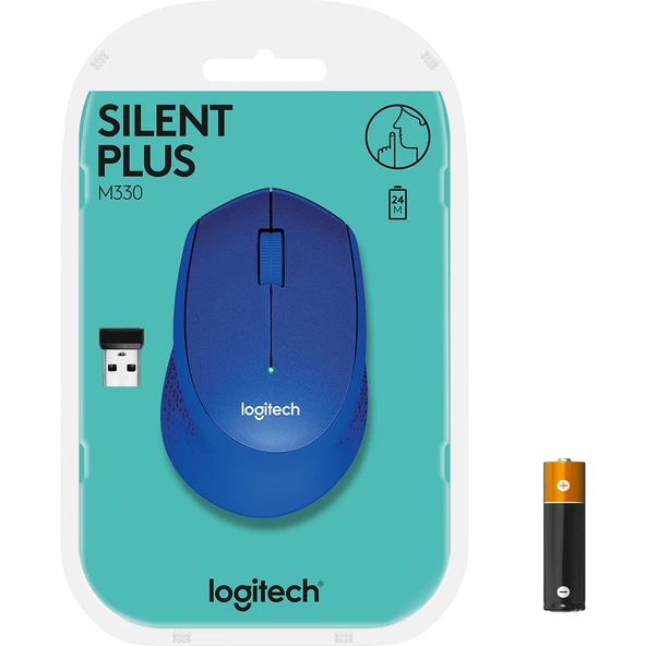 LOGITECH M330 1000DPI MAVİ MOUSE 910-004910 - Resim 7