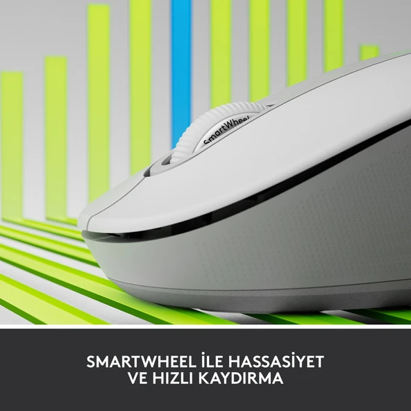 LOGİTECH M650 SİGNATURE KABLOSUZ MOUSE BEYAZ 910-006255 - Resim 2