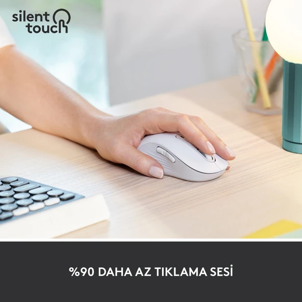LOGİTECH M650 SİGNATURE KABLOSUZ MOUSE BEYAZ 910-006255 - Resim 3