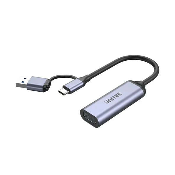 UNITEK 4K VIDEO CAPTURE HDMI TO USB-C/A (V1167A) ürün görseli 1