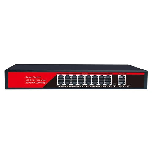 EZCOOL EZ-16PSF 16 PORT 16xFE+2xGE GİGABİT POE SWİTCH 240W ürün görseli 1