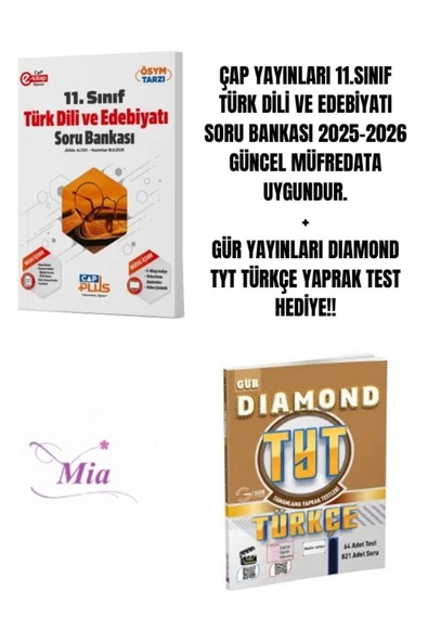 ÇAP YAYINLARI 11.SINIF TÜRK DİLİ VE EDEBİYATI SORU BANKASI HEDİYELİ ürün görseli 1