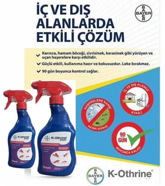Haşere İlacı (K-othrine 500 ML) X 2 Adet (Kullanıma Hazır, Kokusuz Ve Pratik) -2026 ürün görseli 1