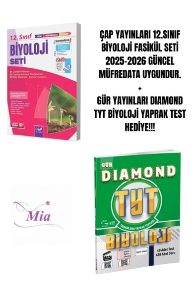 ÇAP YAYINLARI 12.SINIF BİYOLOJİ FASİKÜL SETİ HEDİYELİ ürün görseli 1