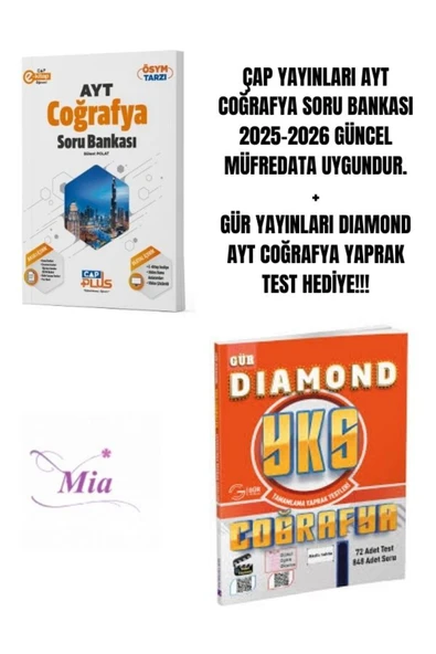 ÇAP YAYINLARI AYT COĞRAFYA SORU BANKASI HEDİYELİ ürün görseli 1