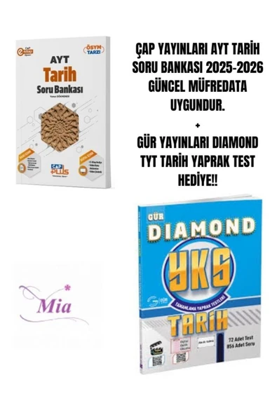ÇAP YAYINLARI AYT TARİH SORU BANKASI HEDİYELİ ürün görseli 1