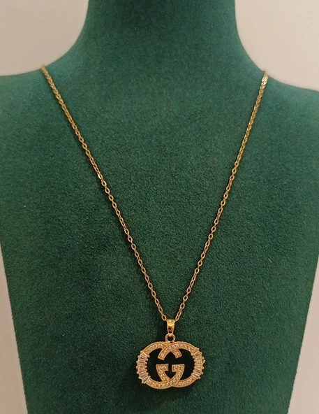 Monalisa Home Lüks Gold Renk Figürlü Gösterişli  Kolye ürün görseli 1