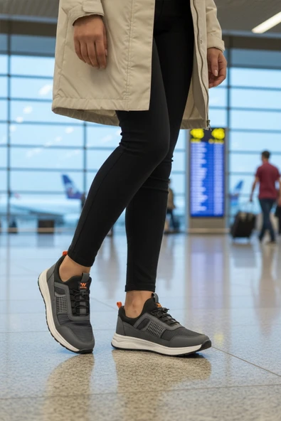Füme Kilit Bağcıklı Unisex Spor Ayakkabı ürün görseli 1