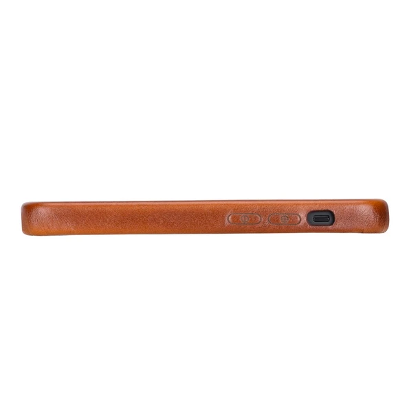 Apple iPhone 13 Uyumlu Deri Arka Kapak ROCK RST2EF Taba - Resim 5