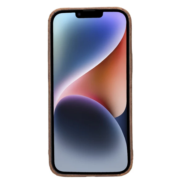 Apple iPhone 14 Plus Uyumlu Deri Arka Kapak ROCK G2 - Resim 4