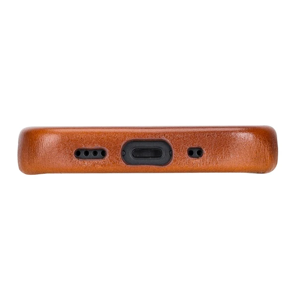 Apple iPhone 13 Uyumlu Deri Arka Kapak ROCK RST2EF Taba - Resim 4