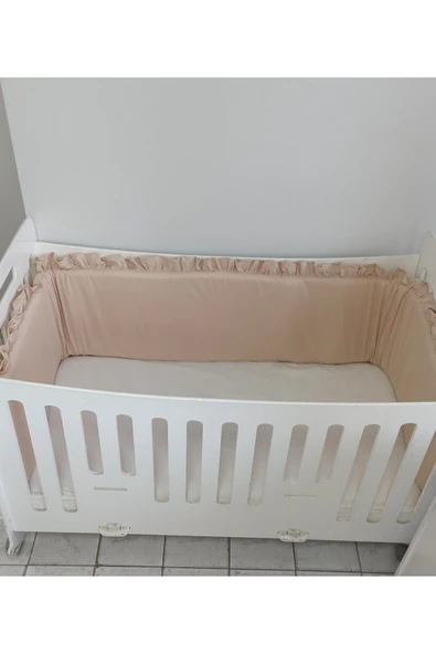Ege Home Mia Fırfırlı Beşik Yan Koruma Bej 38×235 tek parça ürün görseli 1