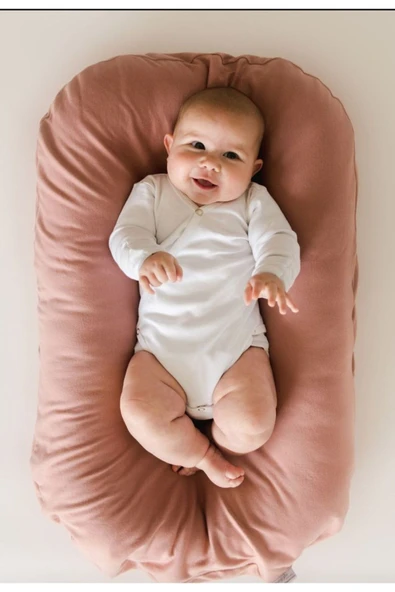 Ege Home organik babynest yenidoğan bebek yatağı koyu pudra ürün görseli 1
