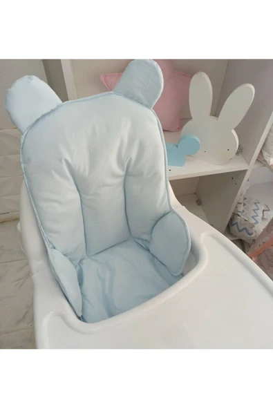 Ege Home mavi kulaklı mama sandalyesi minderi ürün görseli 1