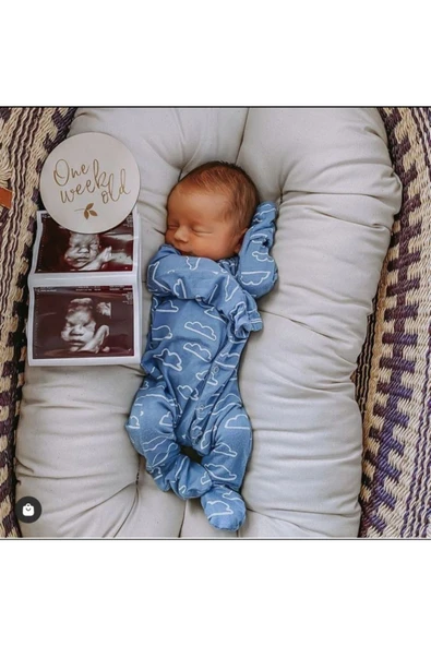 Ege Home organik babynest yenidoğan bebek yatağı gri ürün görseli 1