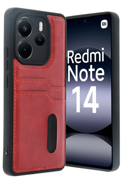 Zipax Xiaomi Redmi Note 14 4G Kılıf Kartlıklı Silikon Kapak Azn-Sara ürün görseli 1