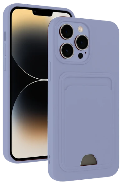 Zipax Apple iPhone 13 Pro Kılıf Kartlıklı Soft Silikon Azn-Kelvin ürün görseli 1