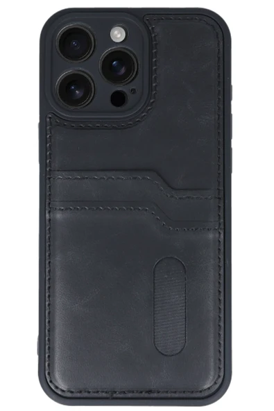 Zipax Apple iPhone 16 Pro Kılıf Kartlıklı Silikon Kapak Azn-Sara ürün görseli 1