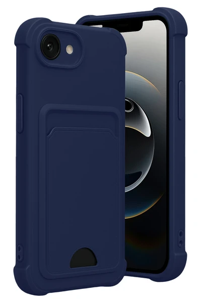 Zipax Apple iPhone 16E Kılıf Kartlıklı Soft Silikon Azn-Kelvin ürün görseli 1