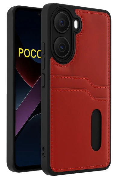 Zipax Xiaomi Poco X7 Pro Kılıf Kartlıklı Silikon Kapak Azn-Sara ürün görseli 1