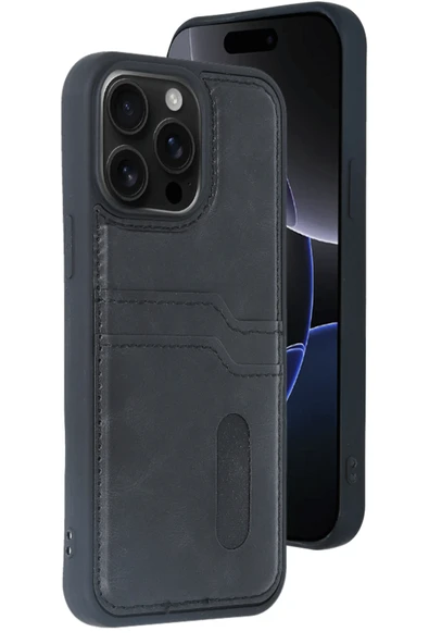 Zipax Apple iPhone 14 Pro Max Kılıf Kartlıklı Silikon Kapak Azn-Sara ürün görseli 1