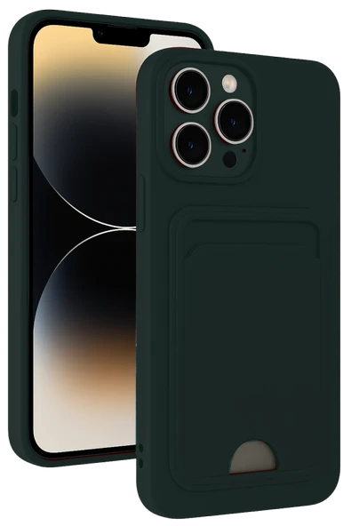 Zipax Apple iPhone 13 Pro Kılıf Kartlıklı Soft Silikon Azn-Kelvin ürün görseli 1