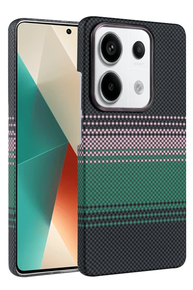 Zipax Xiaomi Redmi Note 13 Pro 4G Kılıf Kevlar Şık Görünüm Magesafe Özellikli Azn-Vga-Mgsf ürün görseli 1
