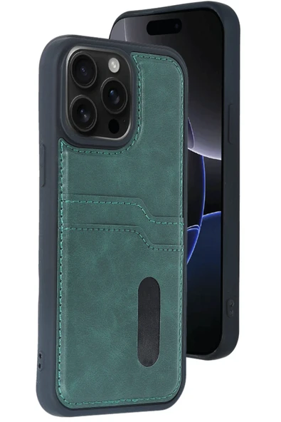 Zipax Apple iPhone 14 Pro Max Kılıf Kartlıklı Silikon Kapak Azn-Sara ürün görseli 1