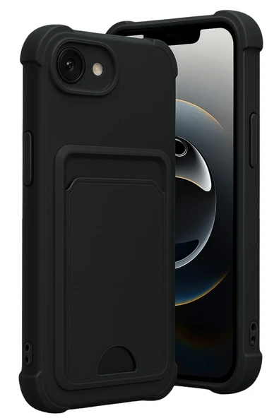 Zipax Apple iPhone 16E Kılıf Kartlıklı Soft Silikon Azn-Kelvin ürün görseli 1