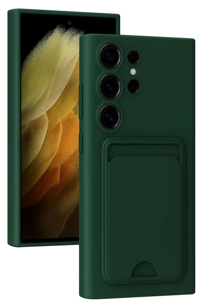 Zipax Samsung Galaxy S24 Ultra Kılıf Kartlıklı Soft Silikon Azn-Kelvin ürün görseli 1