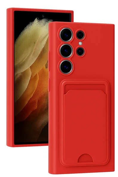 Zipax Samsung Galaxy S24 Ultra Kılıf Kartlıklı Soft Silikon Azn-Kelvin ürün görseli 1