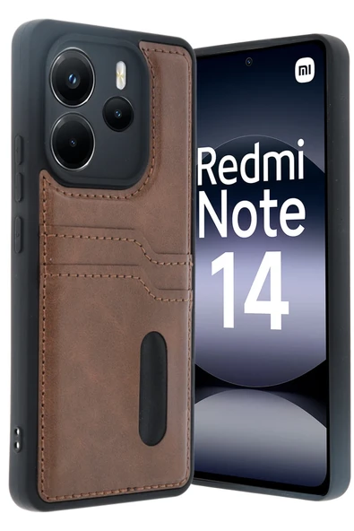 Zipax Xiaomi Redmi Note 14 4G Kılıf Kartlıklı Silikon Kapak Azn-Sara ürün görseli 1