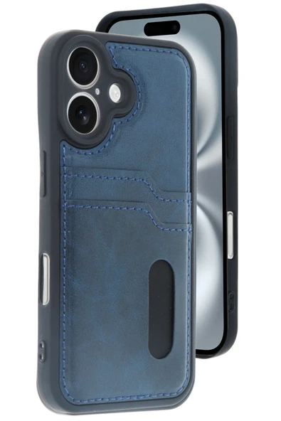 Zipax Apple iPhone 16 Kılıf Kartlıklı Silikon Kapak Azn-Sara ürün görseli 1