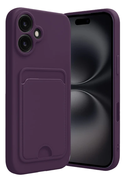 Zipax Apple iPhone 16 Kılıf Kartlıklı Soft Silikon Azn-Kelvin ürün görseli 1