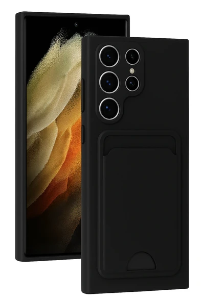 Zipax Samsung Galaxy S24 Ultra Kılıf Kartlıklı Soft Silikon Azn-Kelvin ürün görseli 1