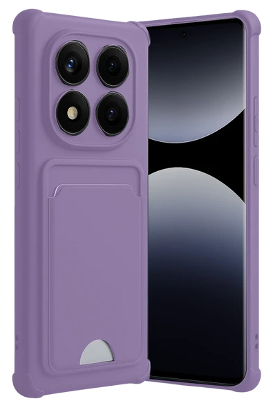 Zipax Xiaomi Redmi Note 14 Pro 5G Kılıf Kartlıklı Soft Silikon Azn-Kelvin ürün görseli 1
