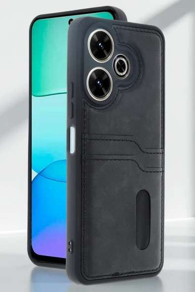 Zipax Xiaomi Redmi 13 4G Kılıf Kartlıklı Silikon Kapak Azn-Sara ürün görseli 1