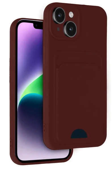 Zipax Apple iPhone 14 Kılıf Kartlıklı Soft Silikon Azn-Kelvin ürün görseli 1