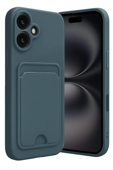 Zipax Apple iPhone 16 Kılıf Kartlıklı Soft Silikon Azn-Kelvin ürün görseli 1