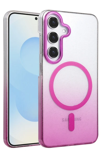 Zipax Samsung Galaxy A14 4G Kılıf Simli Renk Geçişli Magesafe Kapak Azn-Fiyonk ürün görseli 1