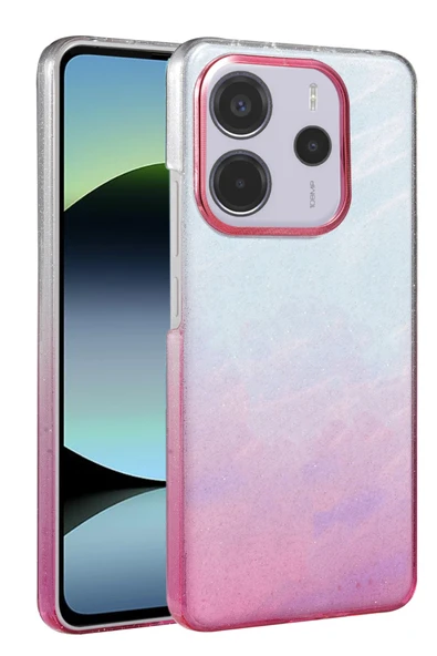Zipax Xiaomi Redmi Note 14 4G Kılıf Simli Renk Geçişli Magesafe Kapak Azn-Fiyonk ürün görseli 1